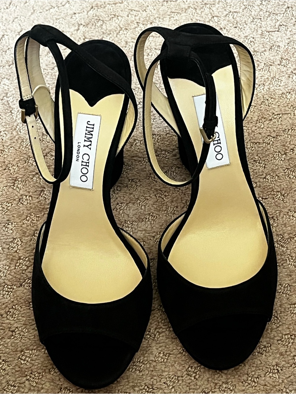 Jimmy Choo Miranda 100 Black Suede Sandals 42 NIB - Picture 6 of 8